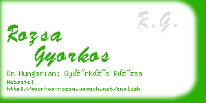 rozsa gyorkos business card